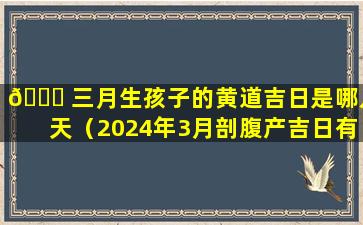 🕊 三月生孩子的黄道吉日是哪几天（2024年3月剖腹产吉日有 🦉 哪些呢）